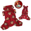 Silly Monkey Fleece Dog Pajamas – Soft Warm Hooded Bodysuit
