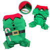 Elf Dog Costume Bodysuit – Festive Candy Cane Outfit