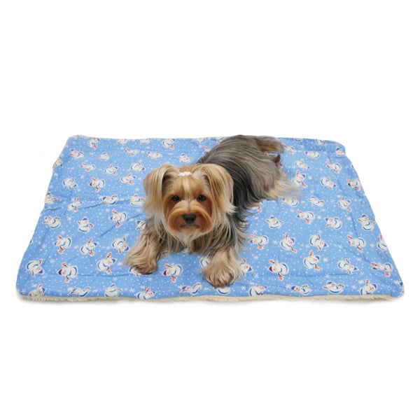 Snowman & Snowflakes Flannel Ultra-Plush Pet Blanket