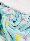 Ultra Plush Colorful Hearts Pet Blanket