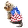 Patriotic Red, White & Blue Dog Sundress with Large Bow