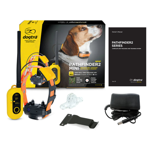 Dogtra PATHFINDER2 MINI GPS Dog Tracking & Training Collar | 4-Mile Range | Up to 21 Dogs