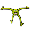 Tuffy Alien Ball Green Legs