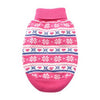 Combed Cotton Snowflake and Hearts Dog Sweater - Pink
