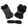 Faux Leather Dog Harness Coat & Leash Set – Black Flight Jacket