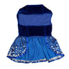 Dog Harness Holiday Dress & Leash Set – Blue Snowflakes