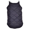 Reversible Fleece Lined Puffer Dog Coat - Black and White Plaid