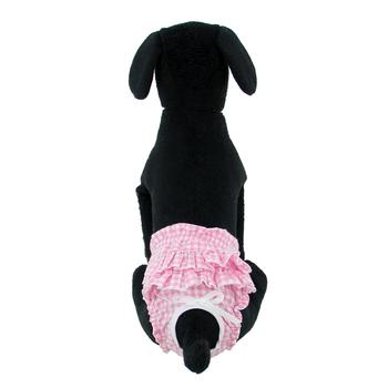 Ruffled Pink Gingham Dog Panties