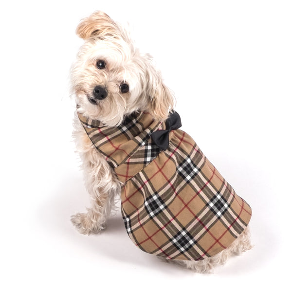 Tan Plaid Dress