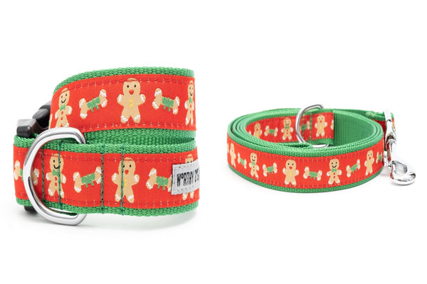 Gingerbread Bones Walk Set – Collar & Leash