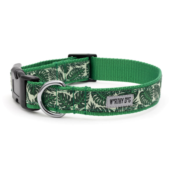 Tropical Leaves Walk Set – Collar & Leash