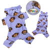 Silly Monkey Fleece Dog Pajamas – Soft Warm Hooded Bodysuit