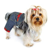 Striped Denim Dog Overalls – Adjustable Fit Casual Outfit