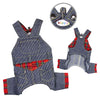 Striped Denim Dog Overalls – Adjustable Fit Casual Outfit