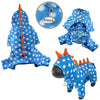 Dinosaur Fleece Dog Pajamas – Hooded Bodysuit with Spikes