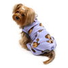 Monkey Print Sleeveless Dog Pajamas – Soft Fleece Bodysuit