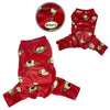 Monkey Print Sleeveless Dog Pajamas – Soft Fleece Bodysuit