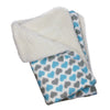 Blue & Gray Hearts Cozy Fleece Plush Pet Blanket