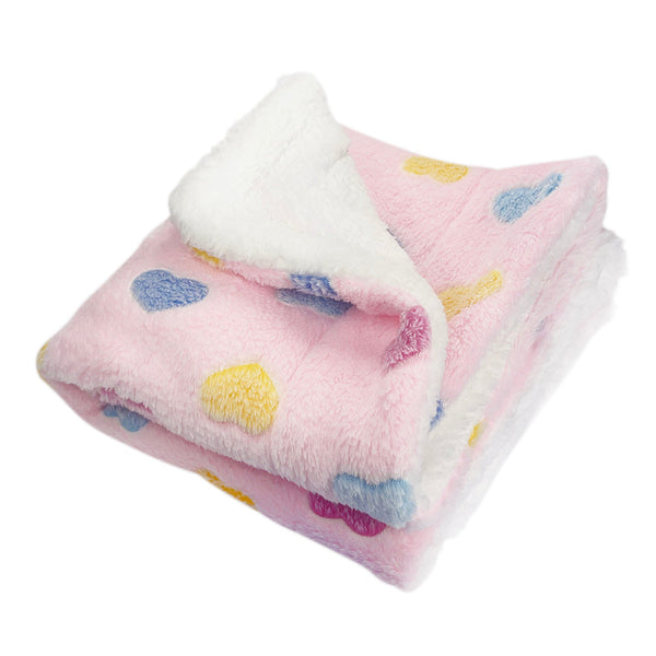Ultra Plush Colorful Hearts Pet Blanket