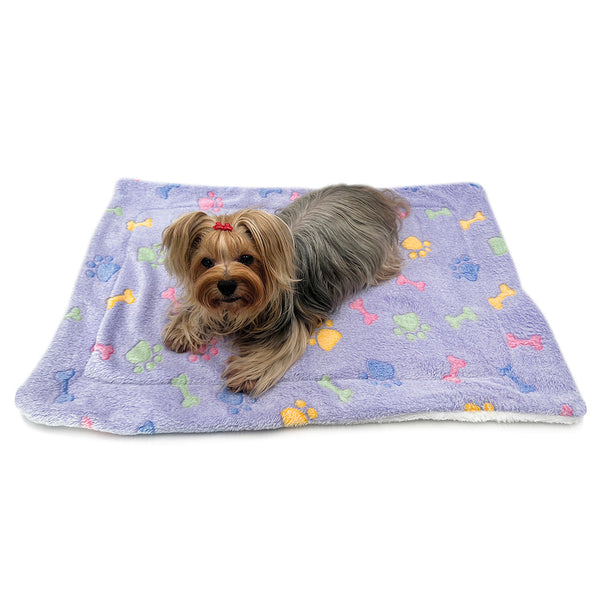 Ultra Plush Bones & Paws Pet Blanket