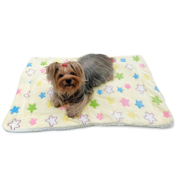Ultra Plush Colorful Stars Pet Blanket