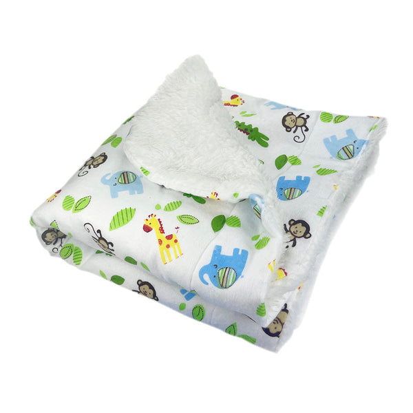 Zoo Animals Flannel Plush Pet Blanket