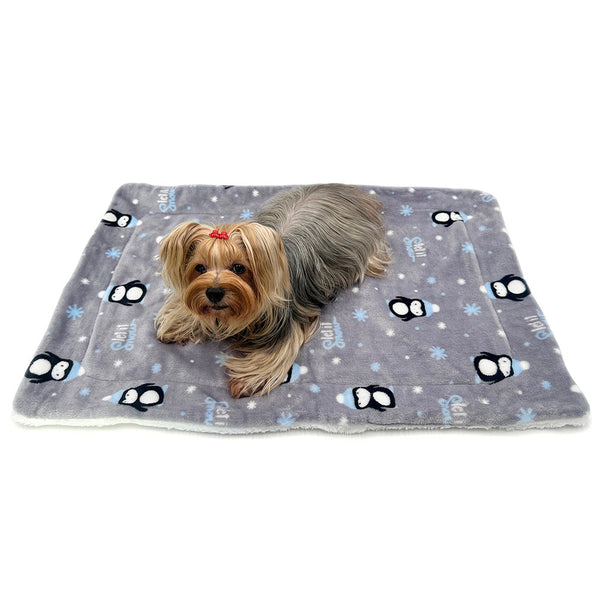 Ultra Thick Plush Penguins Pet Blanket