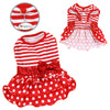 Sparkling Bow Dog Dress with Ruffle Layered Skirt