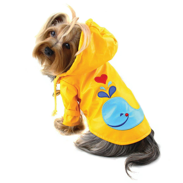 Splashing Whale Dog Raincoat – Waterproof Hooded Jacket