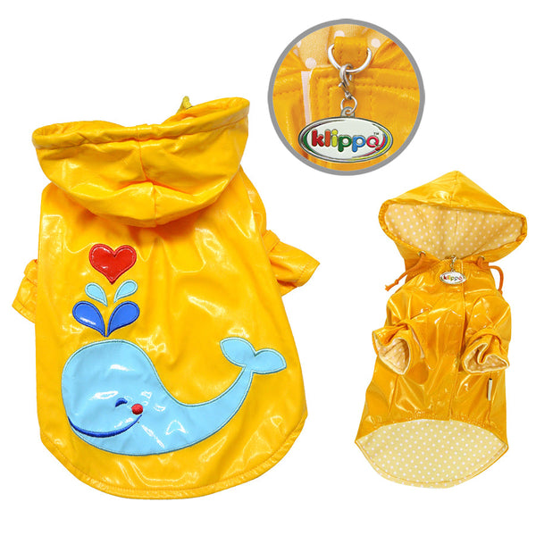 Splashing Whale Dog Raincoat – Waterproof Hooded Jacket