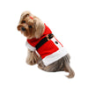 Santa Hooded Dog Sweater with Soft Fur Trim