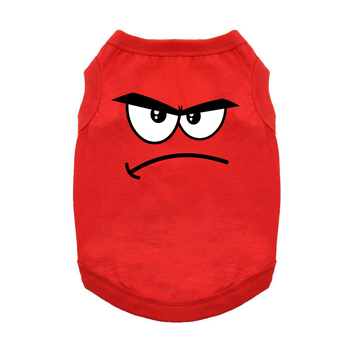 Angry Face Dog Shirt - Flame Scarlet Red