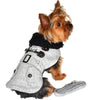 Dog Harness Coat & Leash Set – Grey Herringbone Designer