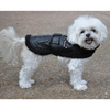 Faux Leather Dog Harness Coat & Leash Set – Black Flight Jacket