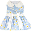 Dog Harness Dress & Leash Set – Blue Daisy Floral