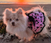 Dog Harness Dress & Leash Set – Pink & Black Bow Design