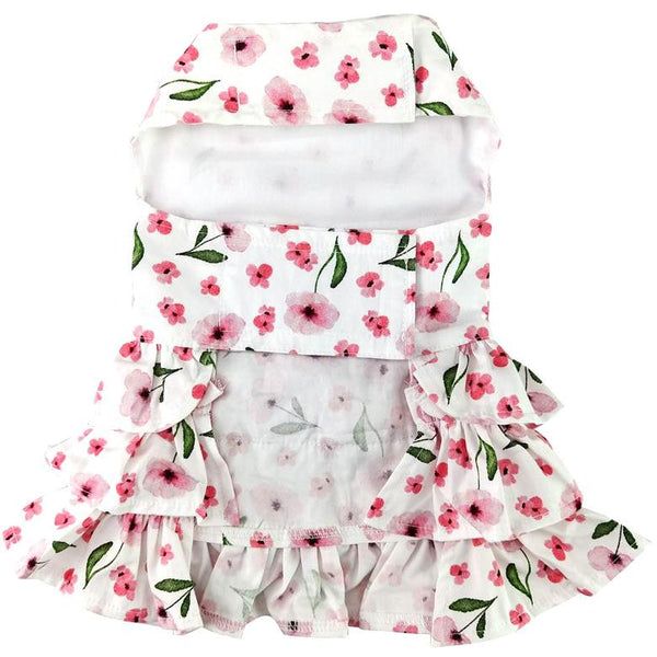 Dog Harness Dress & Leash Set – Spring Wildflower Floral